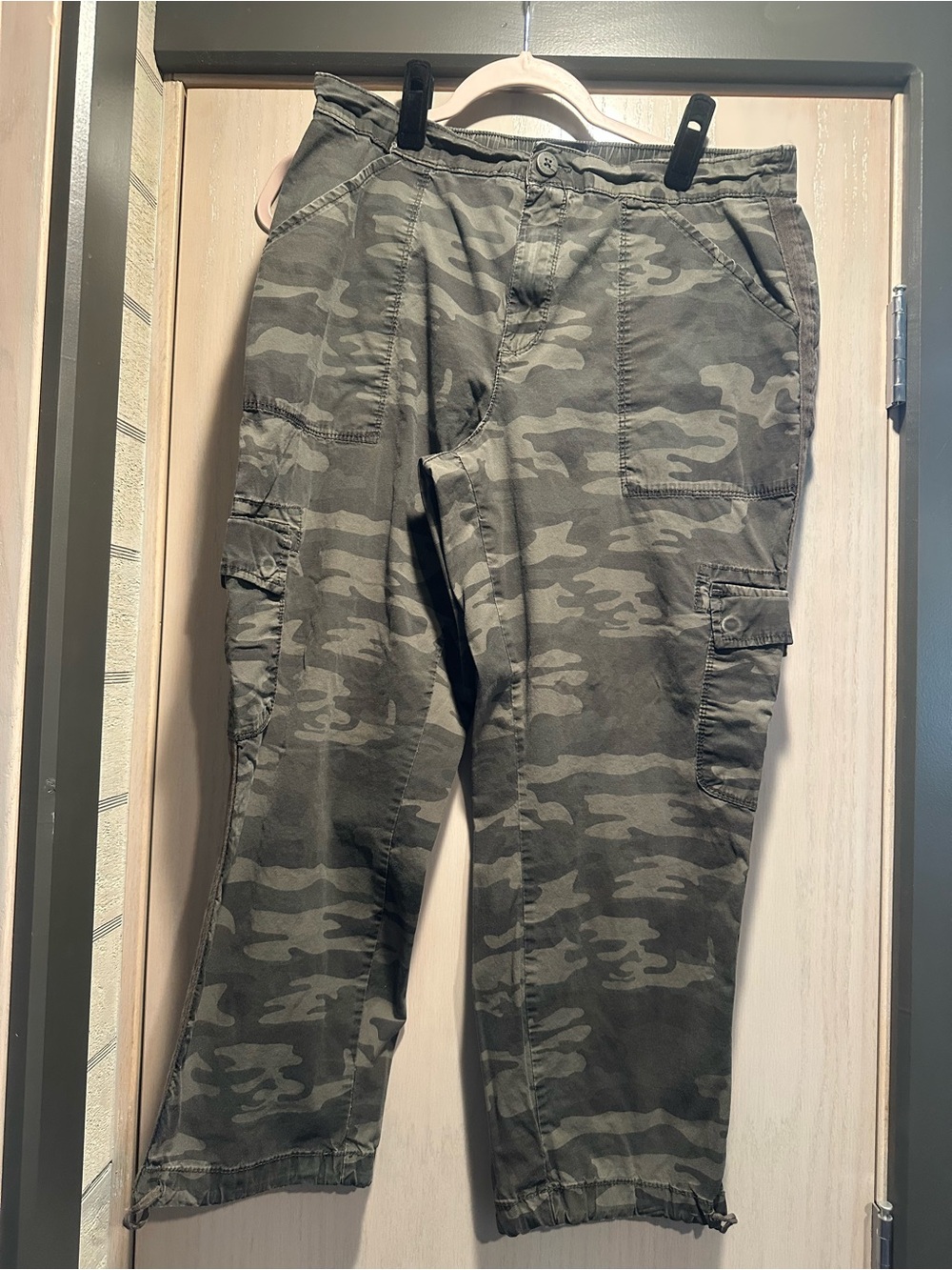 Women's Cargo Pants — Green Camouflage